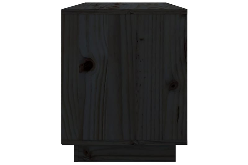 beBasic tv-bord 74x35x44 cm massivt fyrretræ sort - Sort - Møbler - TV borde & mediemøbler - TV-borde