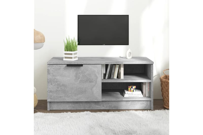 beBasic tv-bord 80x35x36,5 cm konstrueret træ betongrå - GrÃ¥ - Møbler - TV borde & mediemøbler - TV-borde