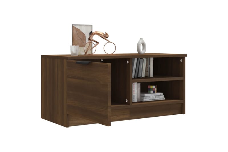 beBasic tv-bord 80x35x36,5 cm konstrueret træ brun egetræsfarve - Brun - Møbler - TV borde & mediemøbler - TV-borde