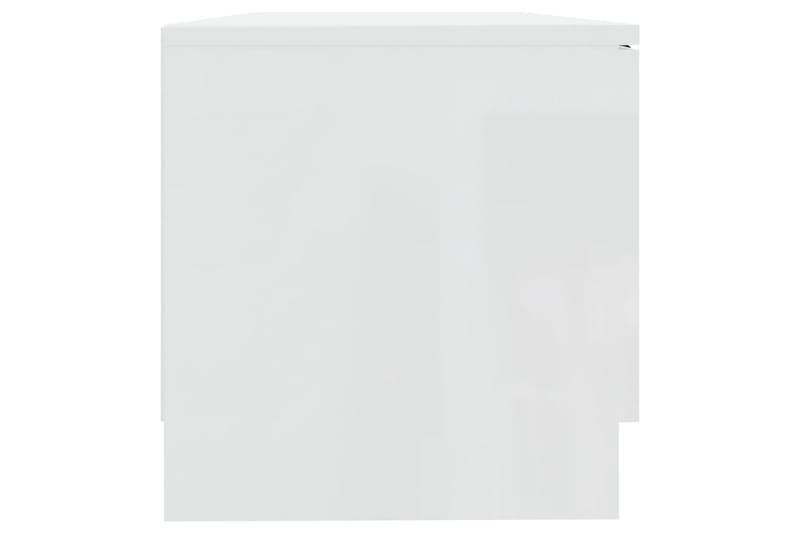 beBasic tv-bord 80x35x36,5 cm konstrueret træ hvid højglans - Hvid - Møbler - TV borde & mediemøbler - TV-borde