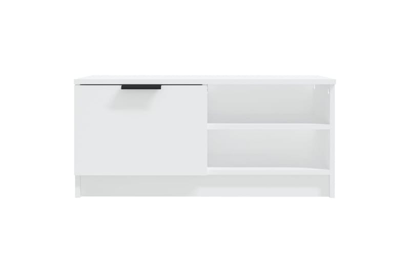 beBasic tv-bord 80x35x36,5 cm konstrueret træ hvid - Hvid - Møbler - TV borde & mediemøbler - TV-borde