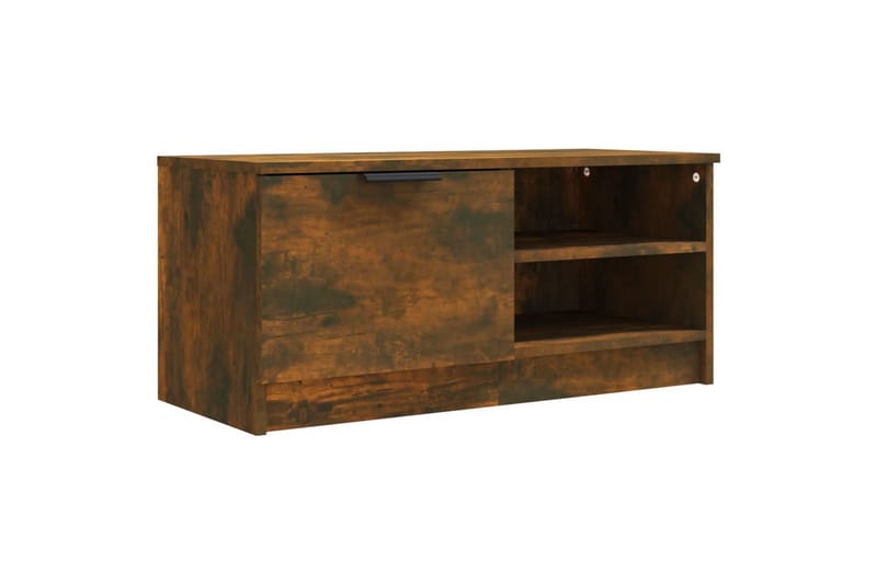 beBasic tv-bord 80x35x36,5 cm konstrueret træ røget egetræsfarve - Brun - Møbler - TV borde & mediemøbler - TV-borde