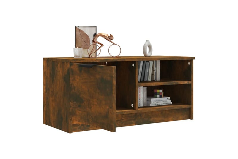 beBasic tv-bord 80x35x36,5 cm konstrueret træ røget egetræsfarve - Brun - Møbler - TV borde & mediemøbler - TV-borde