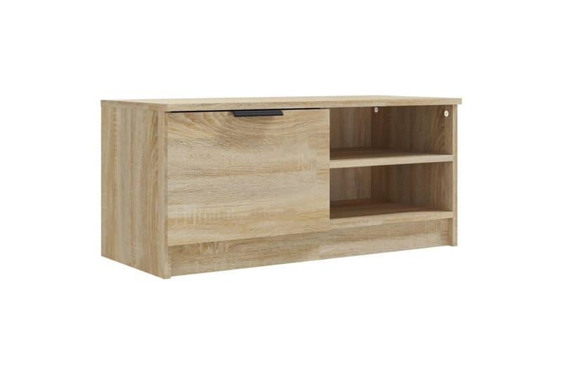 beBasic tv-bord 80x35x36,5 cm konstrueret træ sonoma-eg - Brun - TV-borde