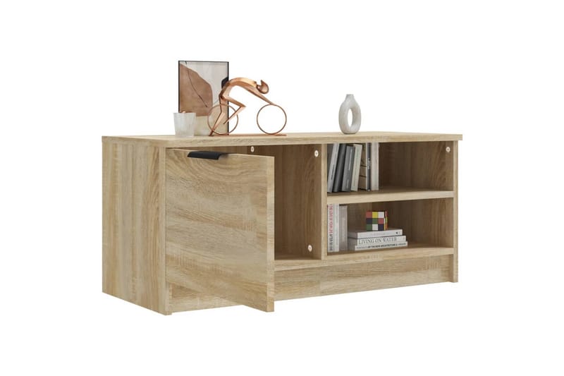 beBasic tv-bord 80x35x36,5 cm konstrueret træ sonoma-eg - Brun - Møbler - TV borde & mediemøbler - TV-borde