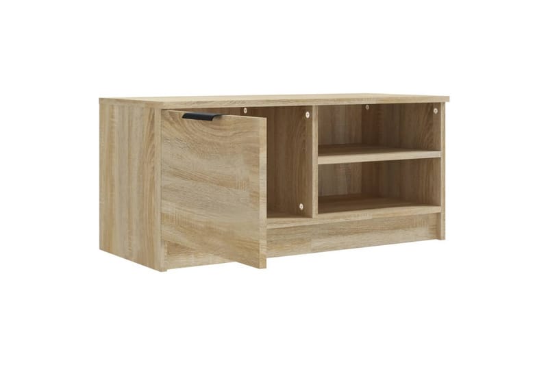 beBasic tv-bord 80x35x36,5 cm konstrueret træ sonoma-eg - Brun - TV-borde