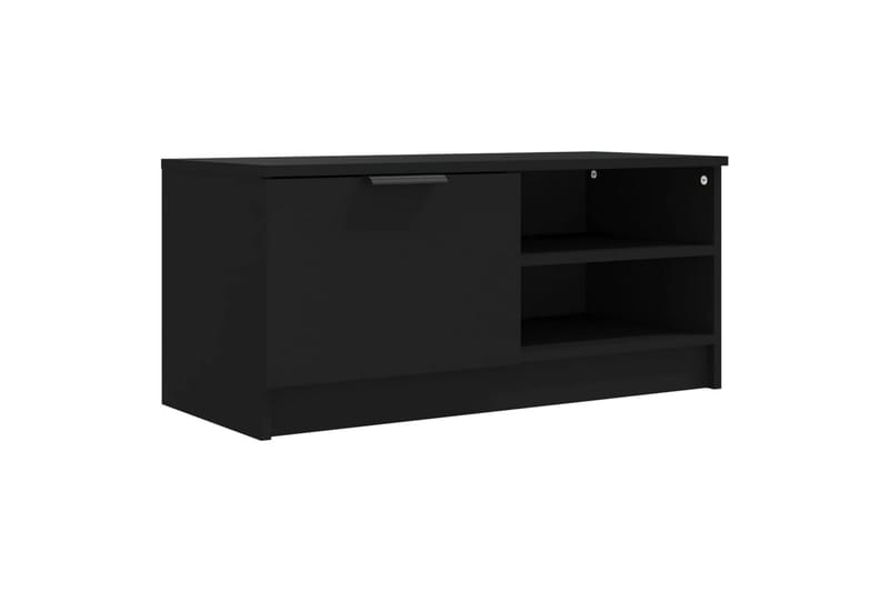 beBasic tv-bord 80x35x36,5 cm konstrueret træ sort - Sort - TV-borde