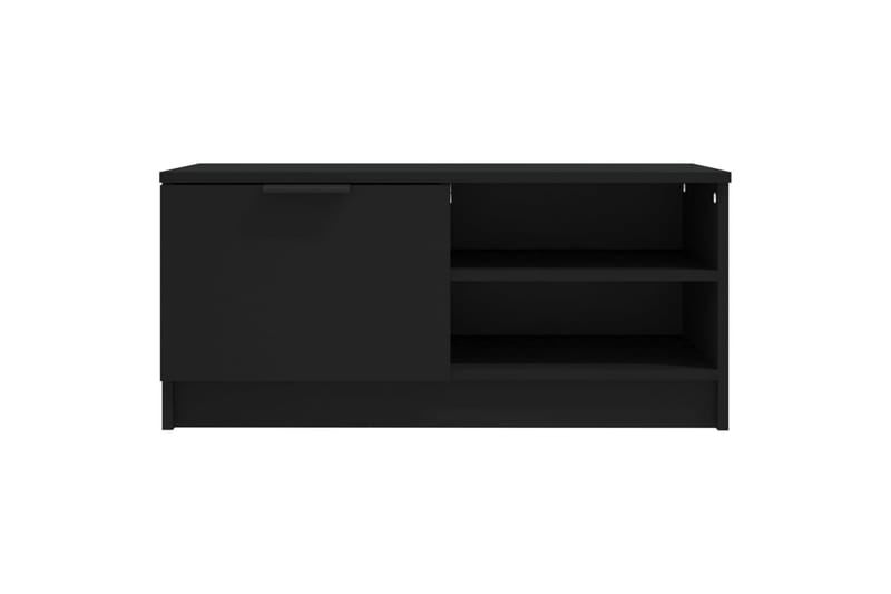 beBasic tv-bord 80x35x36,5 cm konstrueret træ sort - Sort - TV-borde