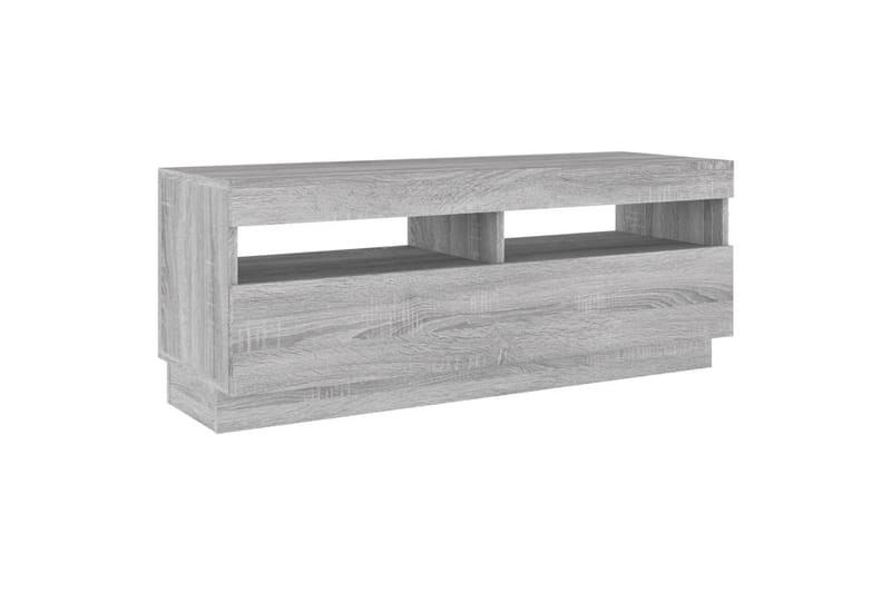 beBasic tv-bord med LED-lys 100x35x40 cm grå sonoma-eg - GrÃ¥ - TV-borde