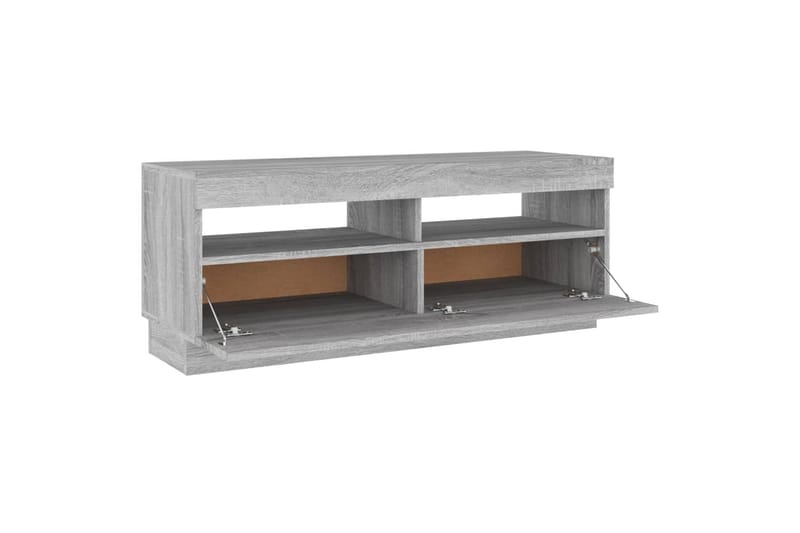 beBasic tv-bord med LED-lys 100x35x40 cm grå sonoma-eg - GrÃ¥ - Møbler - TV borde & mediemøbler - TV-borde