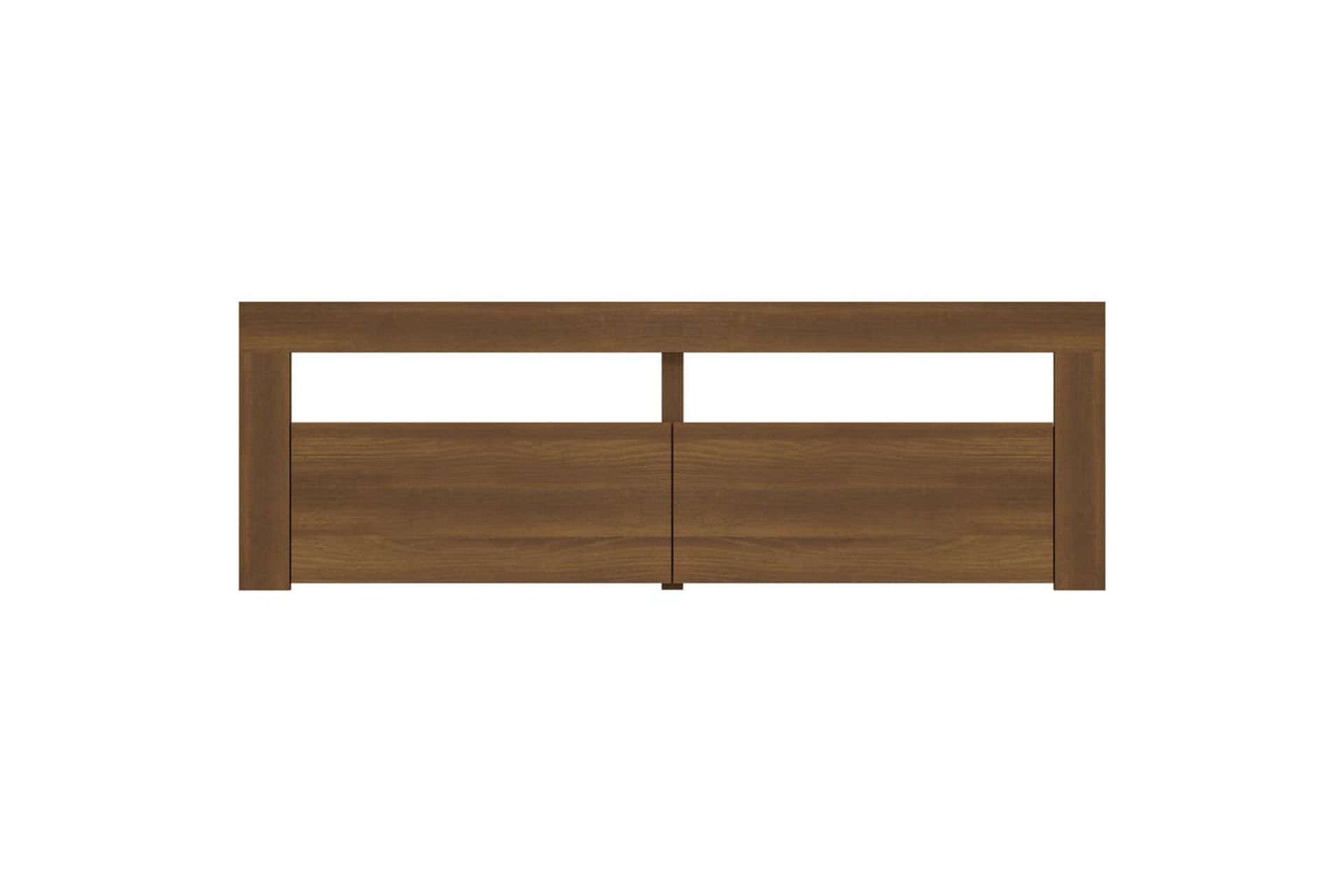 beBasic tv-bord med LED-lys 120x35x40 cm brun egetræsfarve - Brun - Møbler - TV borde & mediemøbler - TV-borde
