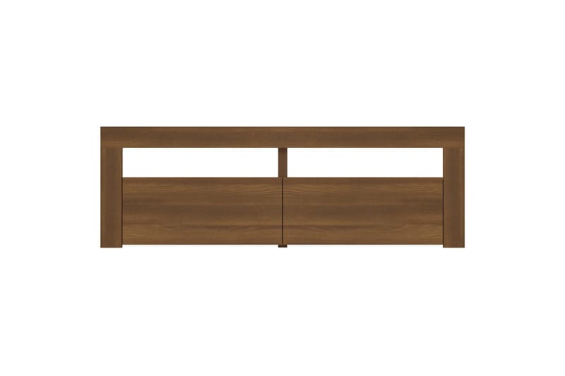 beBasic tv-bord med LED-lys 120x35x40 cm brun egetræsfarve - Brun - Møbler - TV borde & mediemøbler - TV-borde