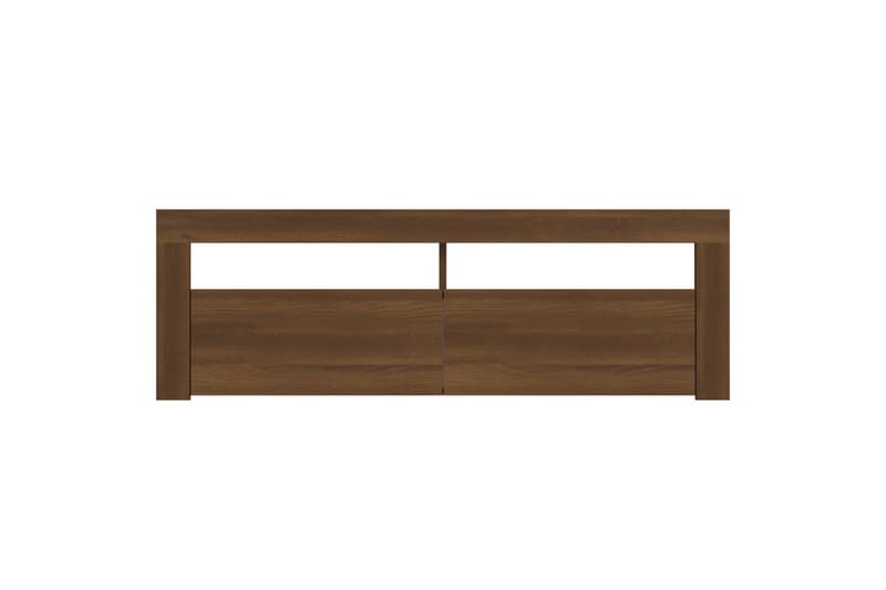 beBasic tv-bord med LED-lys 120x35x40 cm brun egetræsfarve - Brun - Møbler - TV borde & mediemøbler - TV-borde