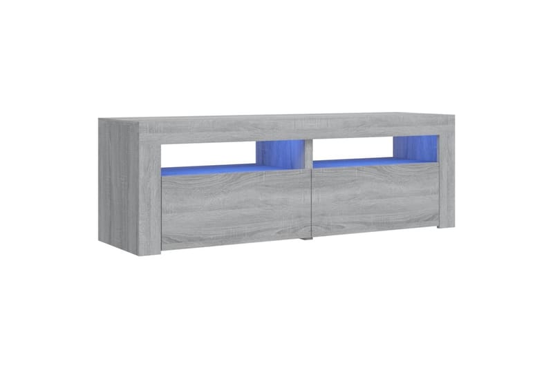 beBasic tv-bord med LED-lys 120x35x40 cm grå sonoma-eg - GrÃ¥ - Møbler - TV borde & mediemøbler - TV-borde