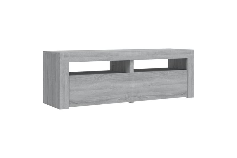 beBasic tv-bord med LED-lys 120x35x40 cm grå sonoma-eg - GrÃ¥ - TV-borde