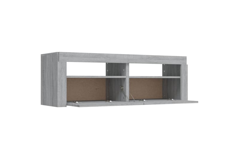 beBasic tv-bord med LED-lys 120x35x40 cm grå sonoma-eg - GrÃ¥ - Møbler - TV borde & mediemøbler - TV-borde
