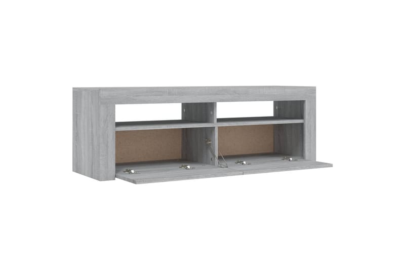 beBasic tv-bord med LED-lys 120x35x40 cm grå sonoma-eg - GrÃ¥ - Møbler - TV borde & mediemøbler - TV-borde