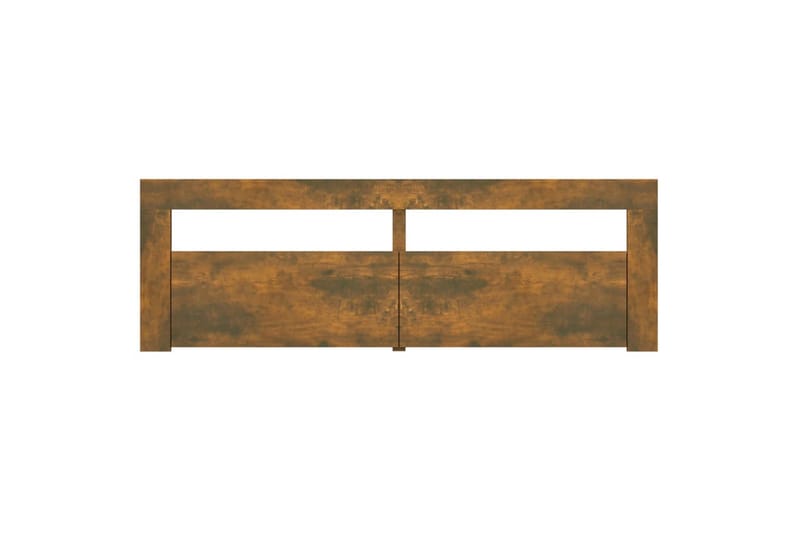 beBasic tv-bord med LED-lys 120x35x40 cm røget egetræsfarve - Brun - Møbler - TV borde & mediemøbler - TV-borde