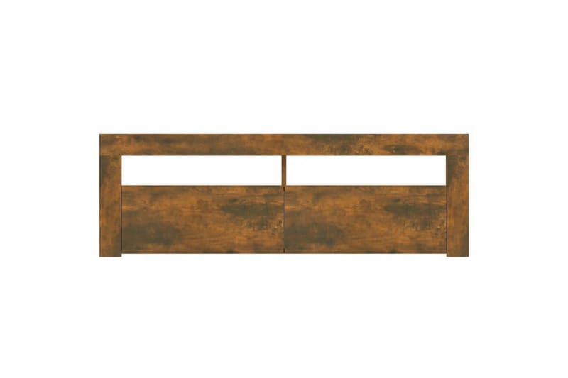 beBasic tv-bord med LED-lys 120x35x40 cm røget egetræsfarve - Brun - Møbler - TV borde & mediemøbler - TV-borde