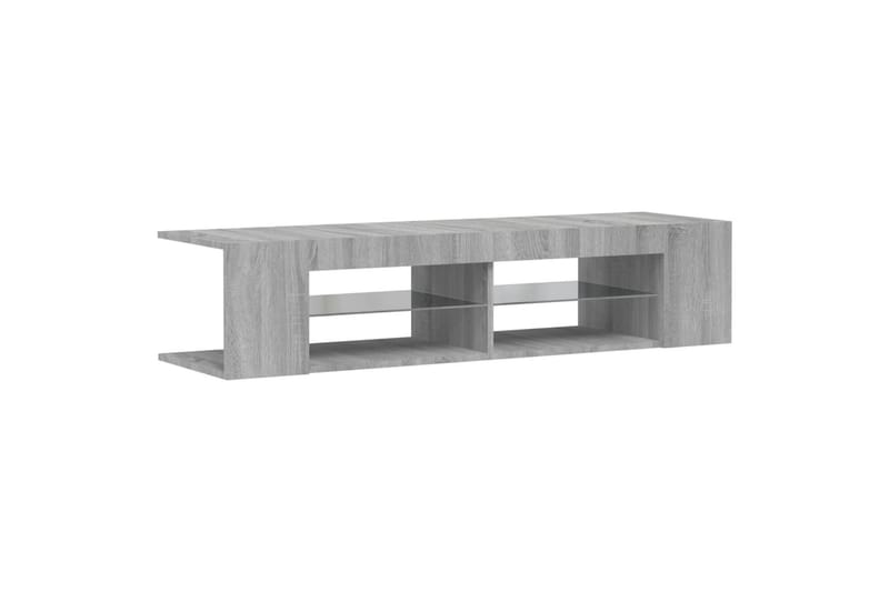 beBasic tv-bord med LED-lys 135x39x30 cm grå sonoma-eg - GrÃ¥ - Møbler - TV borde & mediemøbler - TV-borde