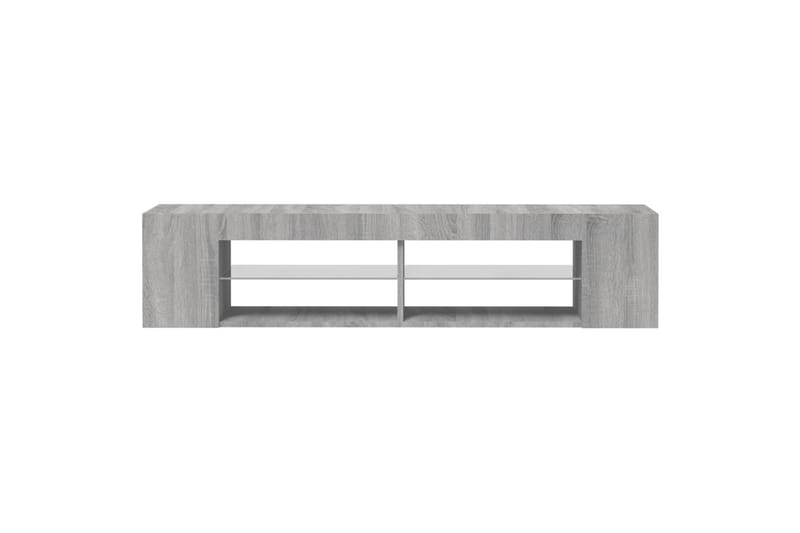 beBasic tv-bord med LED-lys 135x39x30 cm grå sonoma-eg - GrÃ¥ - TV-borde