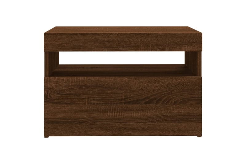 beBasic tv-bord med LED-lys 60x35x40 cm brun egetræsfarve - Brun - Møbler - TV borde & mediemøbler - TV-borde