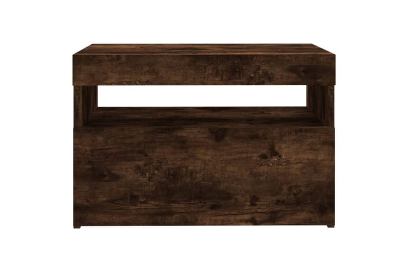 beBasic tv-bord med LED-lys 60x35x40 cm røget egetræsfarve - Brun - Møbler - TV borde & mediemøbler - TV-borde