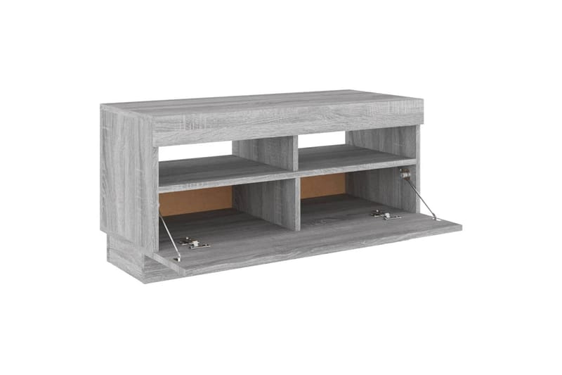 beBasic tv-bord med LED-lys 80x35x40 cm grå sonoma-eg - GrÃ¥ - Møbler - TV borde & mediemøbler - TV-borde