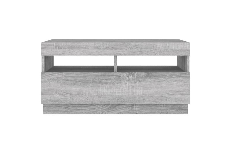 beBasic tv-bord med LED-lys 80x35x40 cm grå sonoma-eg - GrÃ¥ - Møbler - TV borde & mediemøbler - TV-borde