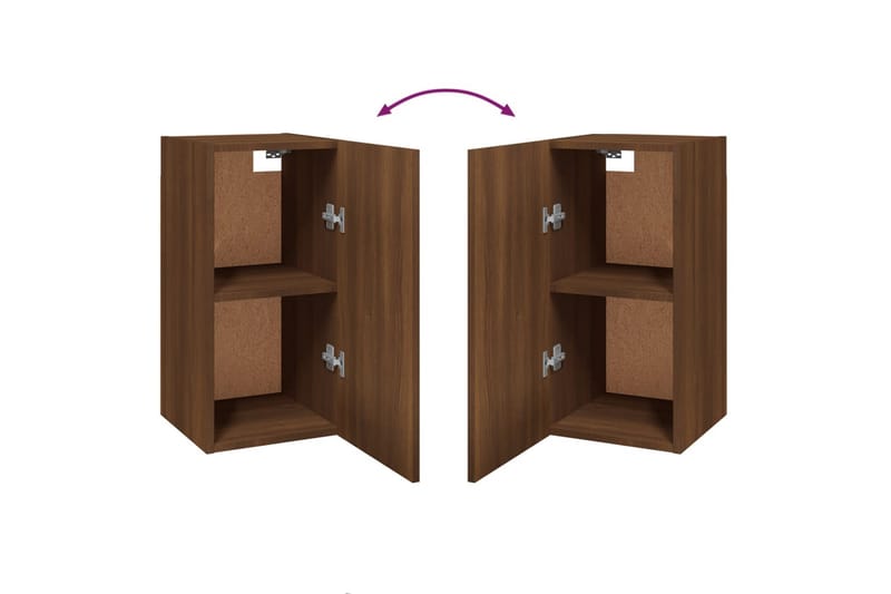 beBasic tv-borde 2 stk. 30,5x30x60 cm konstrueret træ brun egetræsfarve - Brun - Møbler - TV borde & mediemøbler - TV-borde