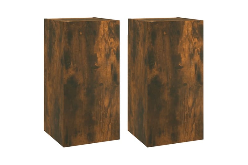beBasic tv-borde 2 stk. 30,5x30x60 cm konstrueret træ røget egetræ - Brun - Møbler - TV borde & mediemøbler - TV-borde