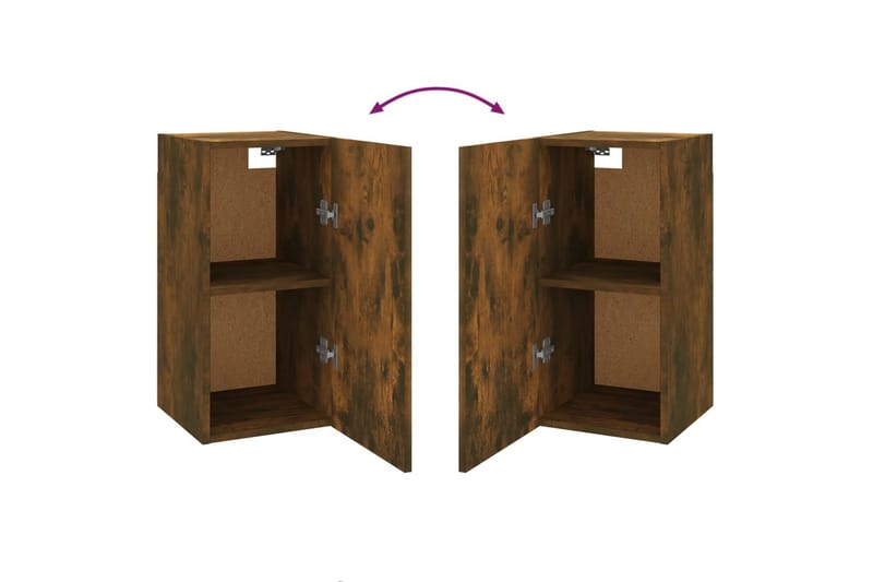 beBasic tv-borde 2 stk. 30,5x30x60 cm konstrueret træ røget egetræ - Brun - Møbler - TV borde & mediemøbler - TV-borde