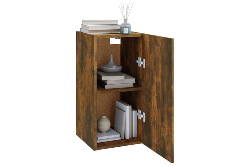 beBasic tv-borde 2 stk. 30,5x30x60 cm konstrueret træ røget egetræ - Brun - Møbler - TV borde & mediemøbler - TV-borde