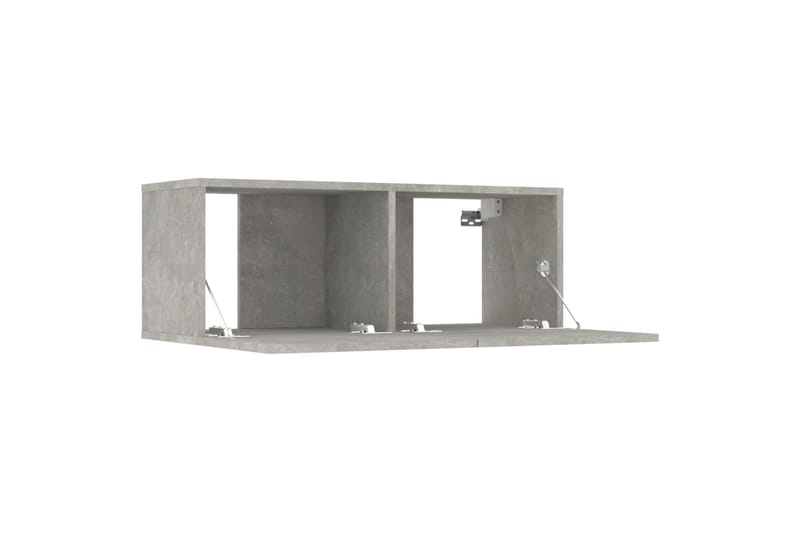 beBasic tv-borde 2 stk. 80x30x30 cm konstrueret træ betongrå - GrÃ¥ - Møbler - TV borde & mediemøbler - TV-borde