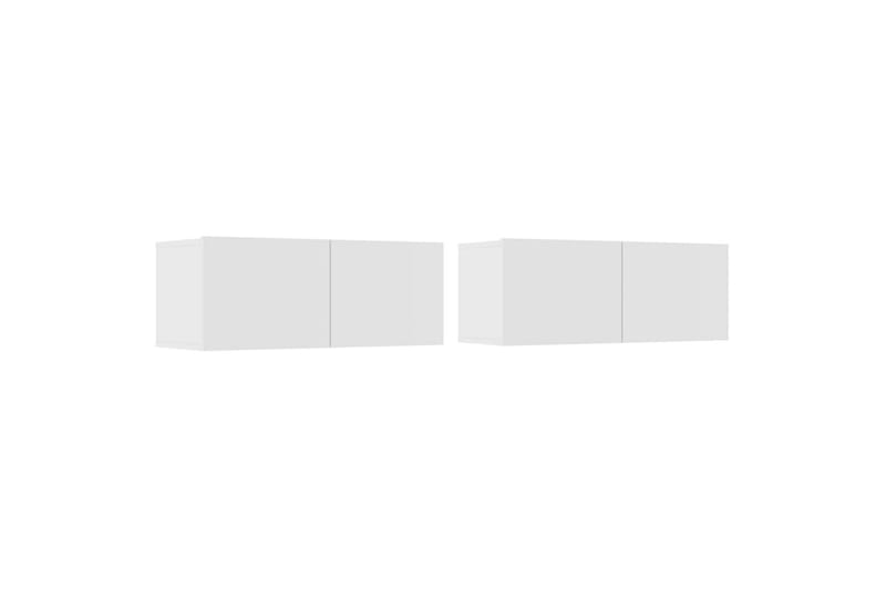 beBasic tv-borde 2 stk. 80x30x30 cm konstrueret træ hvid - Hvid - Møbler - TV borde & mediemøbler - TV-borde