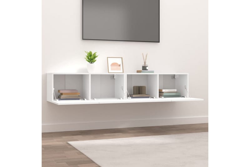 beBasic tv-borde 2 stk. 80x30x30 cm konstrueret træ hvid - Hvid - TV-borde
