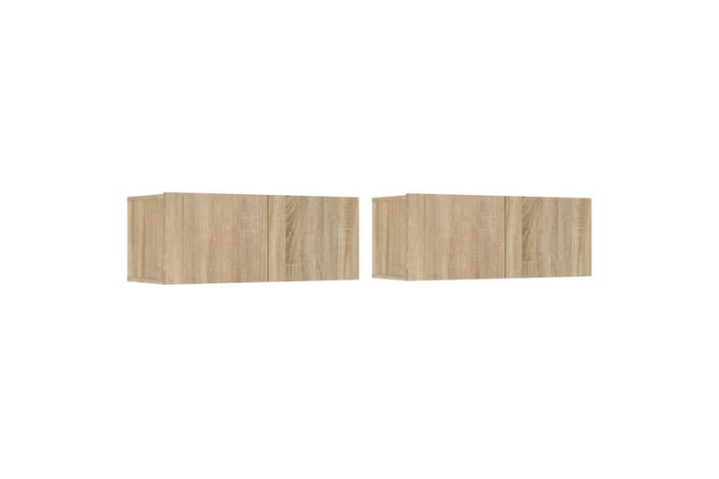 beBasic tv-borde 2 stk. 80x30x30 cm konstrueret træ sonoma-eg - Brun - Møbler - TV borde & mediemøbler - TV-borde