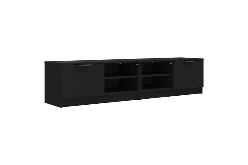 beBasic tv-borde 2 stk. 80x35x36,5 cm konstrueret træ sort - Sort - Møbler - TV borde & mediemøbler - TV-borde