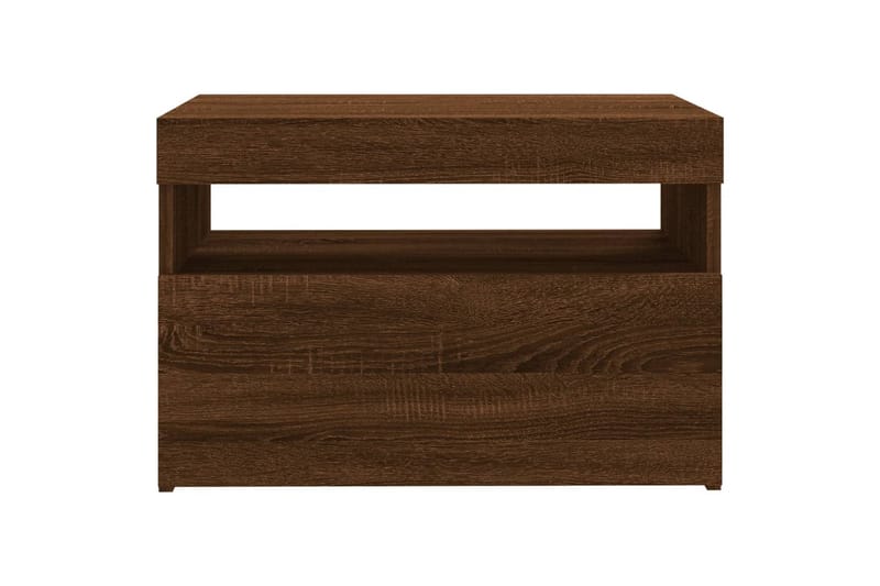 beBasic tv-borde 2 stk. med LED-lys 60x35x40 cm brun egetræsfarve - Brun - Møbler - TV borde & mediemøbler - TV-borde