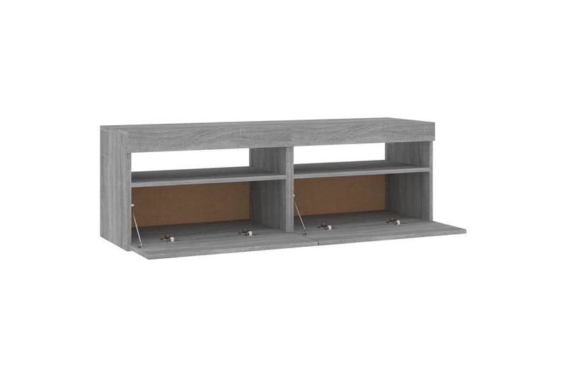 beBasic tv-borde 2 stk. med LED-lys 60x35x40 cm grå sonoma-eg - GrÃ¥ - Møbler - TV borde & mediemøbler - TV-borde