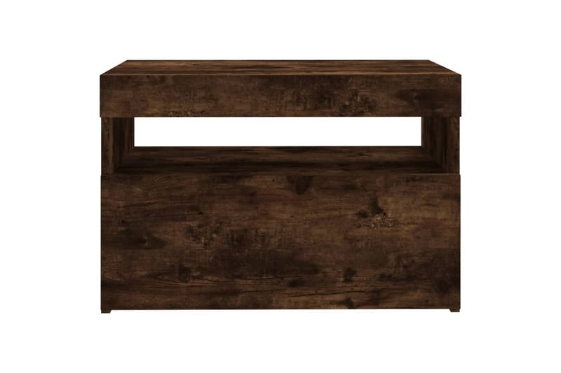 beBasic tv-borde 2 stk. med LED-lys 60x35x40 cm røget egetræsfarve - Brun - Møbler - TV borde & mediemøbler - TV-borde
