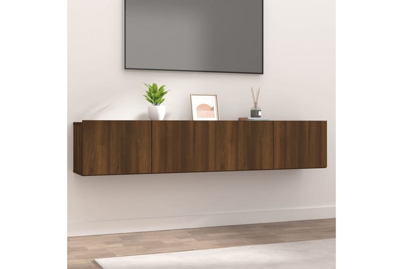 beBasic tv-skabe 2 stk. 80x30x30 cm konstrueret træ brun egetræsfarve - Brun - Møbler - TV borde & mediemøbler - TV-borde