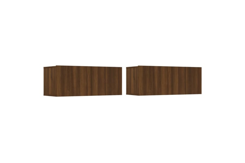 beBasic tv-skabe 2 stk. 80x30x30 cm konstrueret træ brun egetræsfarve - Brun - Møbler - TV borde & mediemøbler - TV-borde
