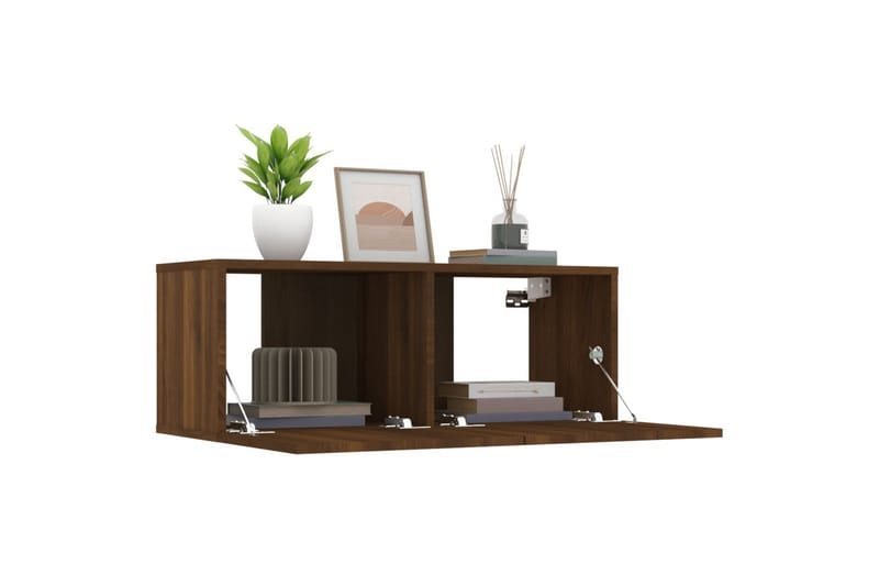 beBasic tv-skabe 2 stk. 80x30x30 cm konstrueret træ brun egetræsfarve - Brun - Møbler - TV borde & mediemøbler - TV-borde