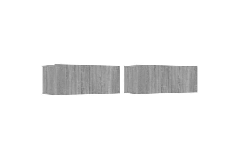 beBasic tv-skabe 2 stk. 80x30x30 cm konstrueret træ grå sonoma-eg - GrÃ¥ - Møbler - TV borde & mediemøbler - TV-borde