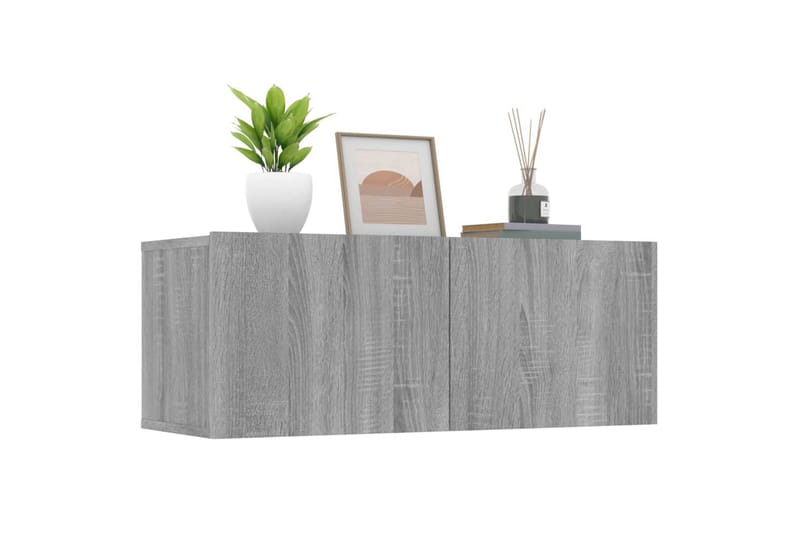 beBasic tv-skabe 2 stk. 80x30x30 cm konstrueret træ grå sonoma-eg - GrÃ¥ - Møbler - TV borde & mediemøbler - TV-borde