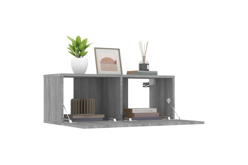 beBasic tv-skabe 2 stk. 80x30x30 cm konstrueret træ grå sonoma-eg - GrÃ¥ - Møbler - TV borde & mediemøbler - TV-borde