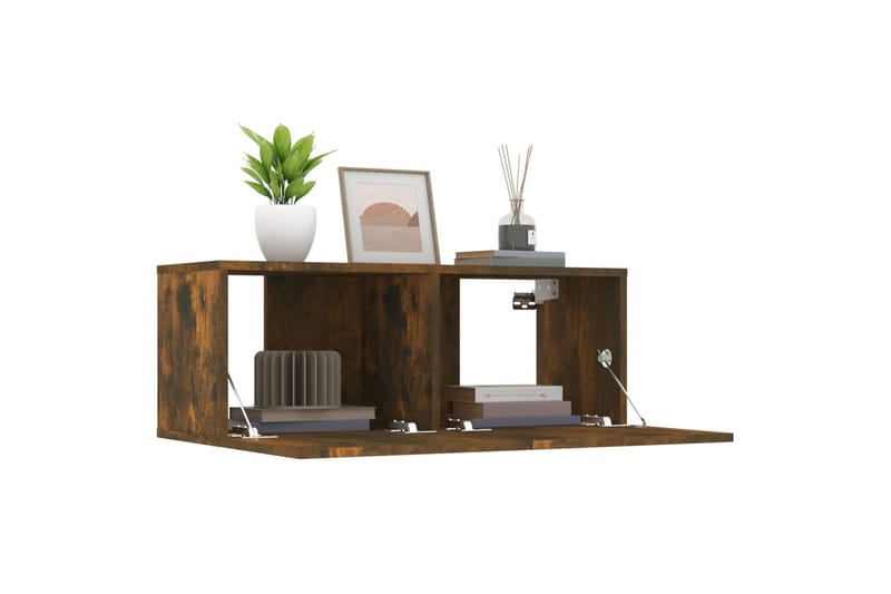 beBasic tv-skabe 2 stk. 80x30x30 cm konstrueret træ røget egetræ - Brun - Møbler - TV borde & mediemøbler - TV-borde