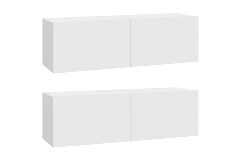 beBasic væghængte tv-skabe 2 stk. 100x30x30 cm konstrueret træ hvid - Hvid - Møbler - TV borde & mediemøbler - TV-borde