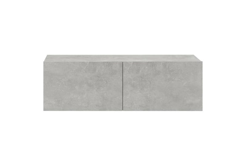 beBasic væghængte tv-skabe 4 stk. 100x30x30 cm betongrå - GrÃ¥ - TV-borde